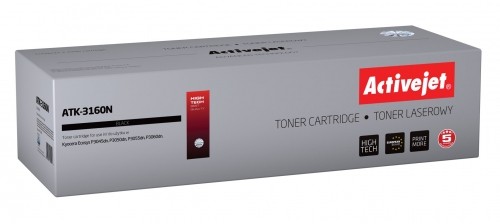 Activejet ATK-3160N toner for Kyocera printer; Kyocera TK-3160 replacement; Supreme; 12500 pages; black image 1