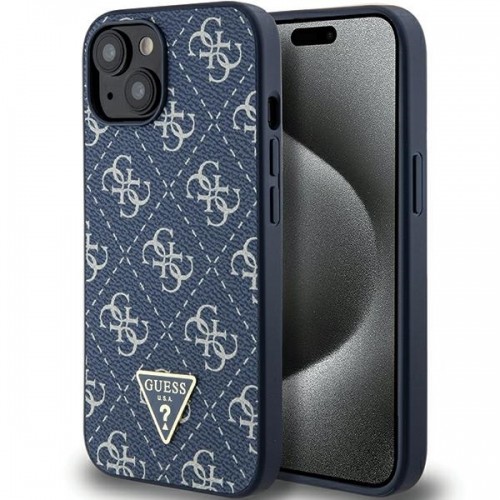 Guess GUHCP15SPG4GPB iPhone 15 | 14 | 13 6.1" niebieski|blue hardcase 4G Triangle Metal Logo image 1