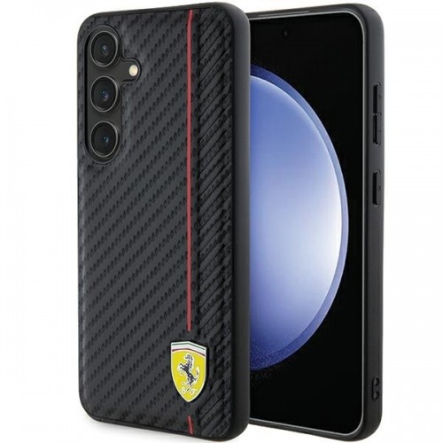 Ferrari FEHCS24SN3DUR S24 S921 czarny|black hardcase Carbon Printed Line image 1