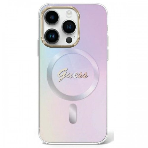 Guess GUHMP15LHITSU iPhone 15 Pro 6.1" fioletowy|purple hardcase IML Iridescent MagSafe image 1