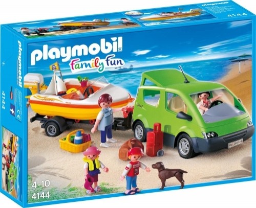 Playmobil 4144 - Family Van with Boat Trailer image 1