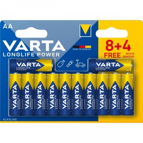 Alkaline baterijas Varta Longlife Power AA 1,5 V (12 gb.) image 1