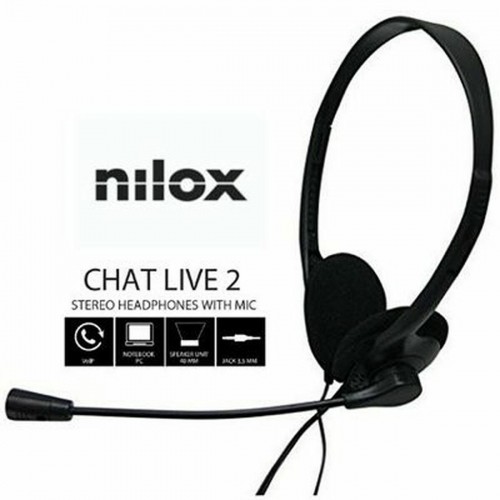 Наушники с микрофоном Nilox NXCM0000004 Чёрный image 1