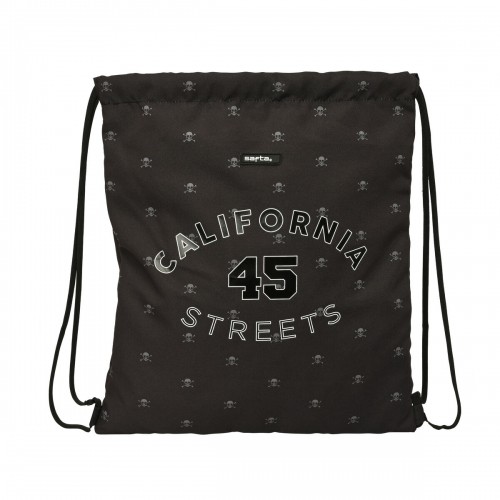 Сумка-рюкзак на веревках Safta California Чёрный 35 x 40 x 1 cm image 1