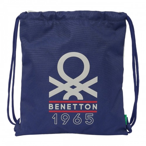 Сумка-рюкзак на веревках Benetton Varsity Серый Тёмно Синий 35 x 40 x 1 cm image 1