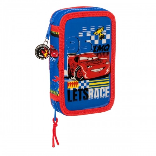 Двойной пенал Cars Race ready Синий 12.5 x 19.5 x 4 cm (28 Предметы) image 1