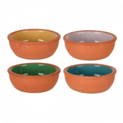Set of bowls Excellent Houseware Baked clay Aperitif Terracotta 4 Pieces 150 ml Ø 10,4 x 4,2 cm image 1