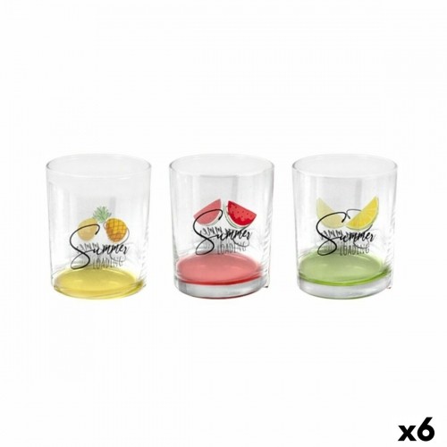 Set of glasses Home Style Summer Fruits 280 ml 3 Pieces (6 Units) image 1