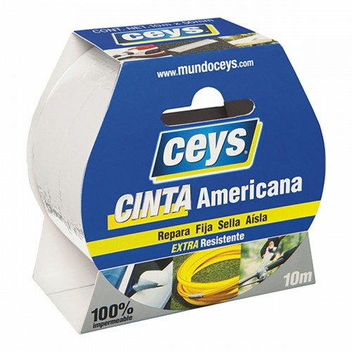 Американская лента Ceys Белый (10 m x 50 mm) image 1