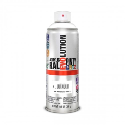 Spray paint Pintyplus Evolution RAL 9010 400 ml Pure White image 1