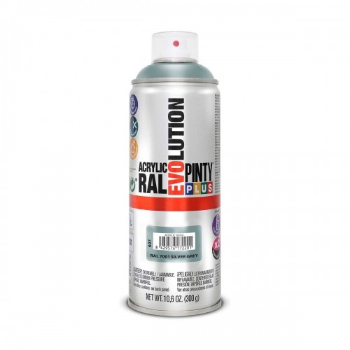 Spray paint Pintyplus Evolution RAL 7001 400 ml Silver Grey image 1