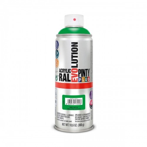 Spray paint Pintyplus Evolution RAL 6018 400 ml Yellow Green image 1