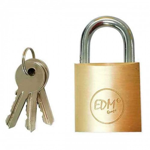Key padlock EDM Brass image 1