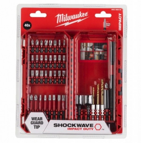 SHOCKWAVE bit/bit+drill+shank set 40 items 4932492004 MILWAUKEE image 1