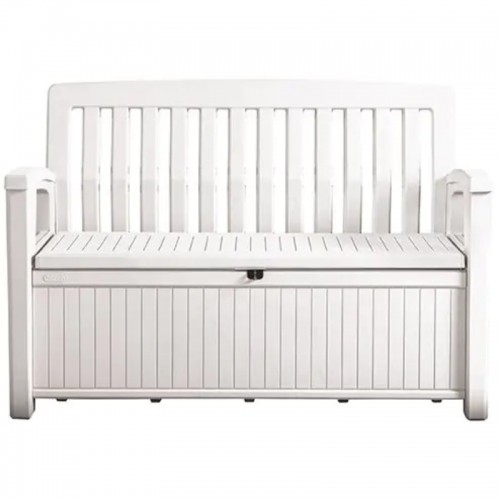 Keter ( TRŪKST DETAĻA ) Uzglabāšanas sols Patio Storage Bench 227L balts image 1