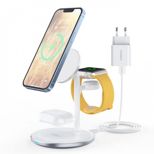 Choetech T585-F 3in1 inductive charging station iPhone 12|13, AirPods Pro, Apple Watch white image 1