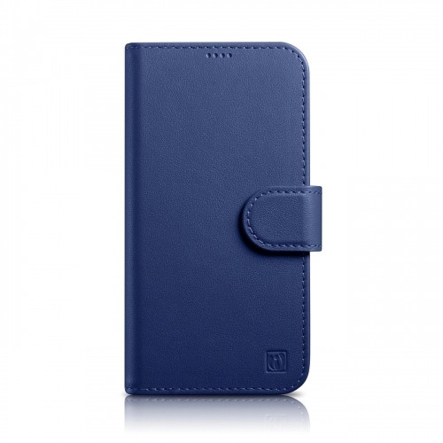 iCarer Wallet Case 2in1 Case iPhone 14 Anti-RFID Leather Flip Case Blue (WMI14220725-BU) image 1