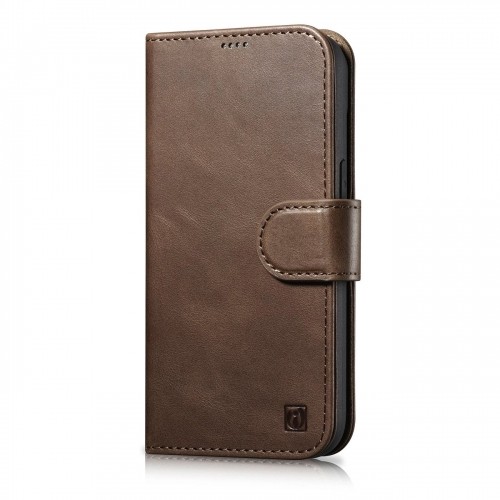 iCarer Oil Wax Wallet Case 2in1 Cover iPhone 14 Pro Anti-RFID Leather Flip Case Brown (WMI14220722-BN) image 1