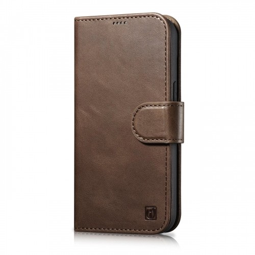 iCarer Oil Wax Wallet Case 2in1 Case iPhone 14 Leather Flip Cover Anti-RFID Brown (WMI14220721-BN) image 1