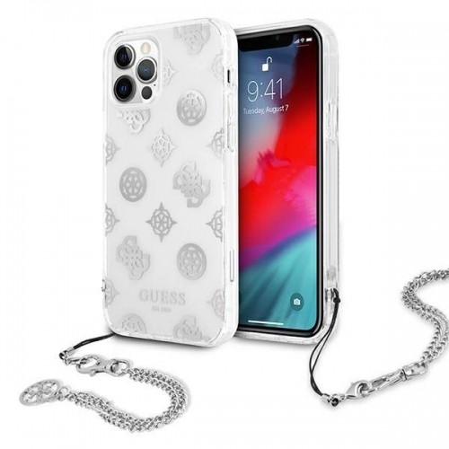 Guess GUHCP12LKSPESI iPhone 12 Pro Max 6.7&quot; silver|silver hardcase Peony Chain Collection image 1