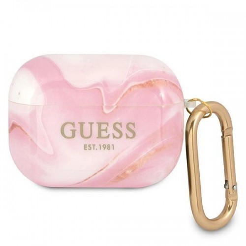 Guess GUAPUNMP AirPods Pro cover pink|pink Marble Collection image 1