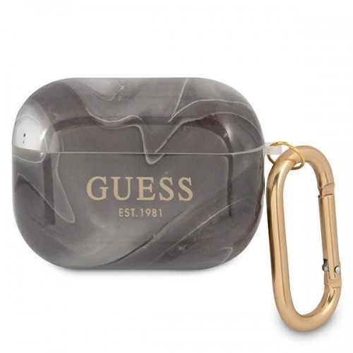 Guess GUAPUNMK AirPods Pro cover black|black Marble Collection image 1