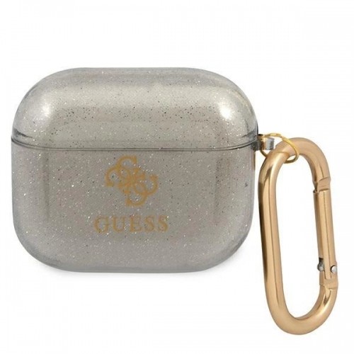 Guess GUA3UCG4GK AirPods 3 cover black|black Glitter Collection image 1