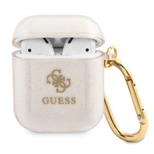 Guess GUA2UCG4GD AirPods cover gold|gold Glitter Collection image 1