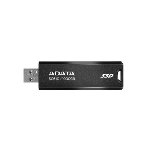 External SSD|ADATA|SC610|1TB|USB 3.2|Write speed 500 MBytes/sec|Read speed 550 MBytes/sec|SC610-1000G-CBK/RD image 1