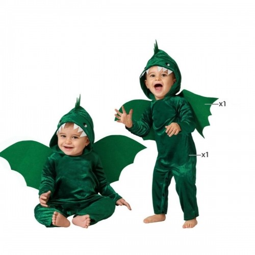 Bigbuy Carnival Маскарадные костюмы для младенцев Дракон Зеленый image 1