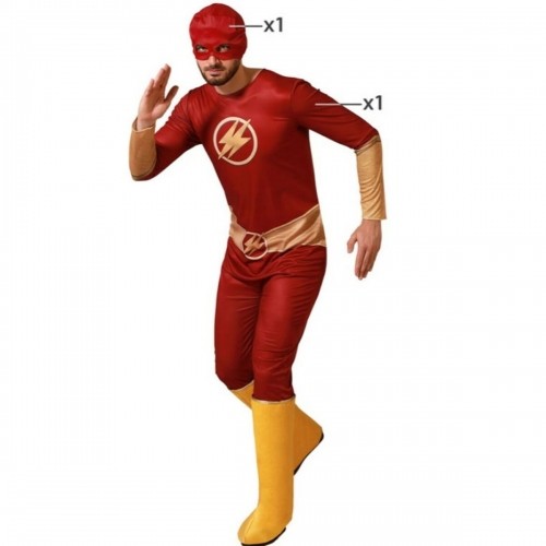 Costume for Adults Comic Hero Red (2 Pieces) image 1