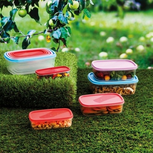 Set of 5 lunch boxes Quid Habitat Plastic image 1