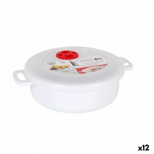 Lunch Box with Lid for Microwaves Dem 1,5 L (12 Units) image 1