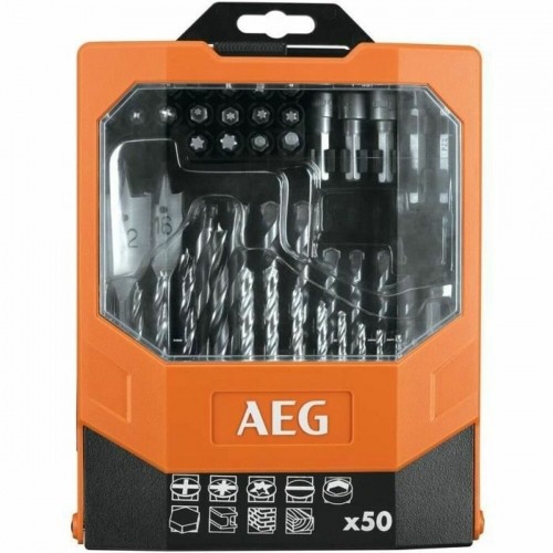 Set of drill and screwdriver bits AEG Powertools AAKDD50 50 Pieces image 1