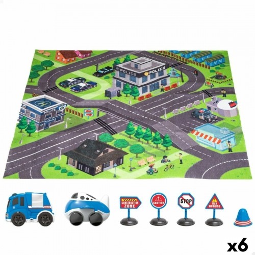 Игровой коврик Speed & Go Аксессуары транспортные средства шоссе Ткань Пластик (6 штук) image 1