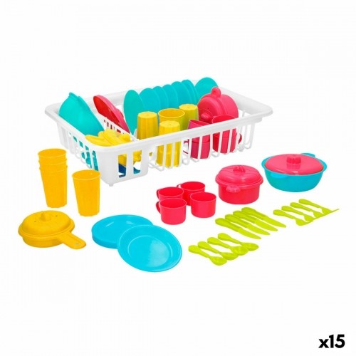 Children’s Dinner Set Colorbaby Toy Drainer 35 Pieces (15 Units) image 1