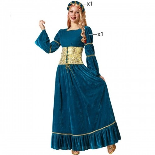 Bigbuy Carnival костюм Королева средневековая Синий image 1