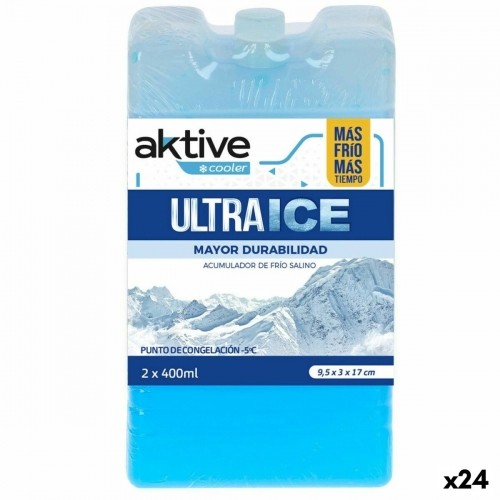 Cold Accumulator Aktive Ultra Ice 400 ml Cold Accumulator 2 Pieces 9,5 x 17 x 3 cm (24 Units) image 1