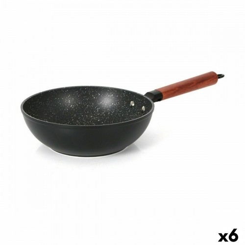 Wok Pan Quttin Doha Toughened aluminium 50 x 28 x 9 cm (6 Units) image 1