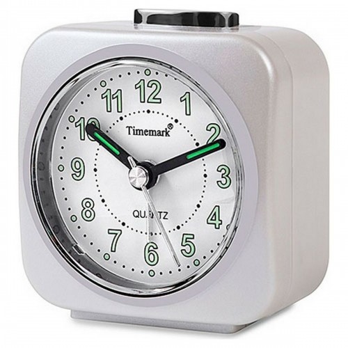 Analogue Alarm Clock Timemark White Silent with sound Night mode image 1