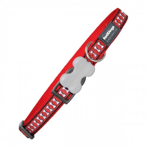 Dog collar Red Dingo Reflective Bones Red (1,5 x 24-36 cm) image 1