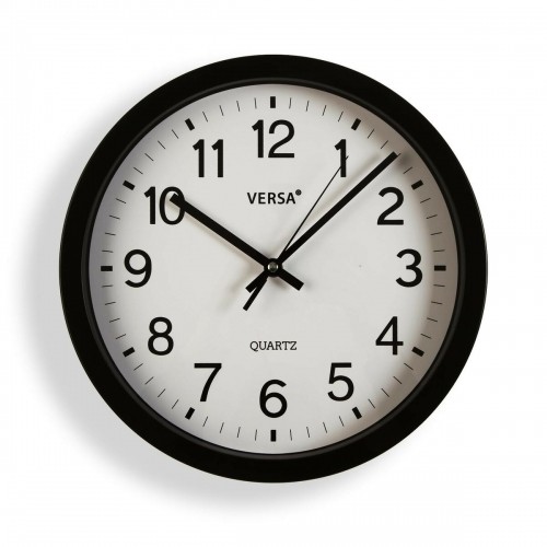 Wall Clock Versa Black Plastic Quartz 4,3 x 30 x 30 cm image 1