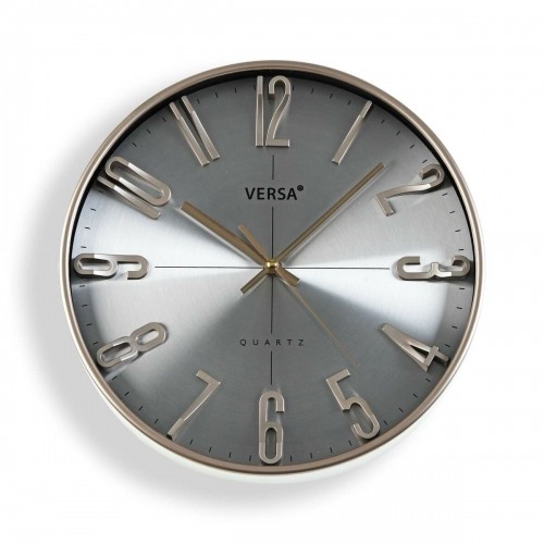 Wall Clock Versa Silver Plastic Quartz 4,3 x 30 x 30 cm image 1