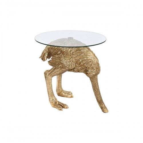 Small Side Table Home ESPRIT Golden Resin Crystal 60 x 60 x 62 cm image 1