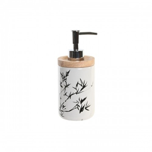 Soap Dispenser DKD Home Decor 8 x 9 x 17,5 cm Black White Stoneware image 1