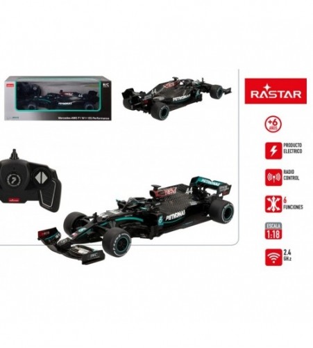 Rastar Radio vadāmā mašīna MERCEDES-AMG F1 W11 EQ PERFOMANCE (black) 1:18 6+ CB46981 image 1