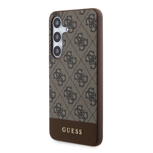 Guess 4G Stripe Case for Samsung Galaxy S24 Brown image 1