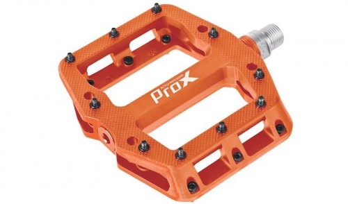 Pedāļi ProX Base Pro 26 plastic Pins axle Cr-Mo orange image 1