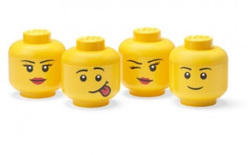 LEGO Storage Head Boy Girl Silly Winky Mini 4 gab. image 1