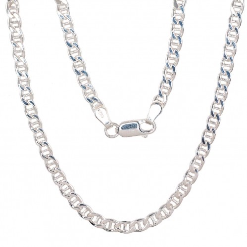 Серебряная цепочка Марина 3.9 мм, алмазная обработка граней #2400080, Серебро 925°, длина: 60 см, 14.3 гр. image 1